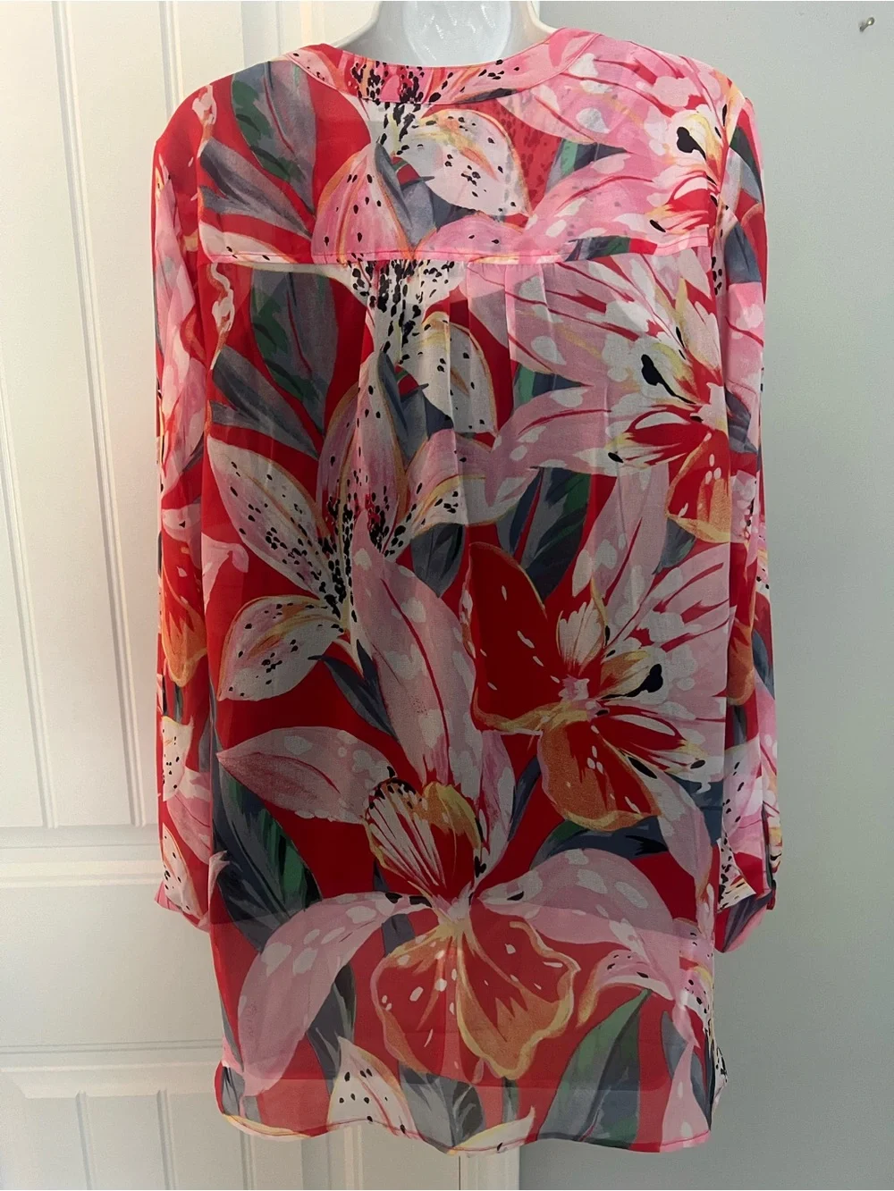 NWOT CHICOS DREAMY LILY TOP BLOUSE SZ 2/12/LG MSRP $99 - Picture 9 of 12